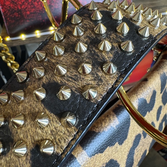 Christian Louboutin Leopard Print Clutch EUC - Picture 5 of 5